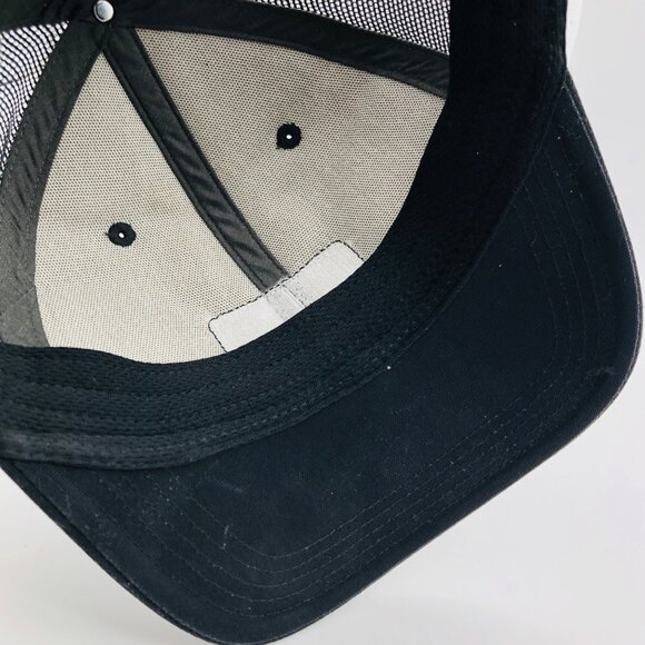 Carhartt Mens Mesh Back Snapback Canvas Hat 104723 Black Gray Adjustable - Picture 6 of 6